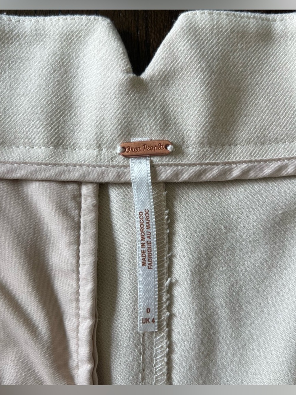 Free People Cream Pleated Pants - 0 - Picture 9 of 11